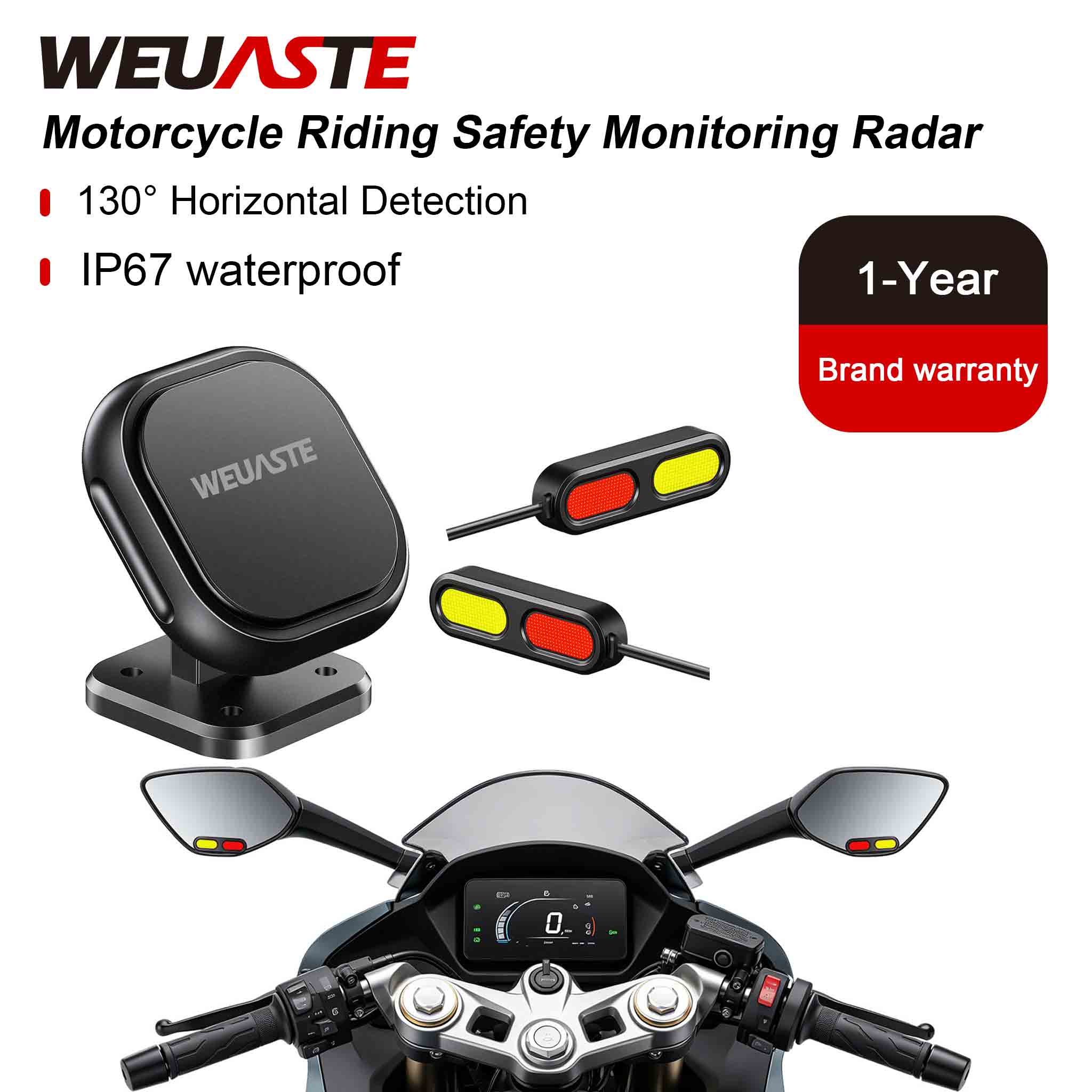 Blind Spot Detection System 24Ghz Radar - Sistema de Seguridad para Motocicletas WEUASTE