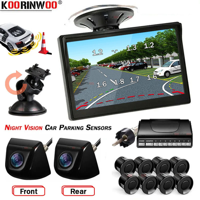Car Parking Sensor 8 Sensor Front Rear - Sistema Inteligente Koorinwoo para Autos, Parktronics