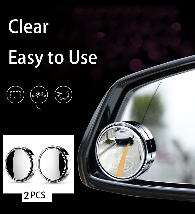 360 °   Espejo Convexo Redondo - Blind Spot Mirror Wide Angle Convex 2Pcs reseña y precio
