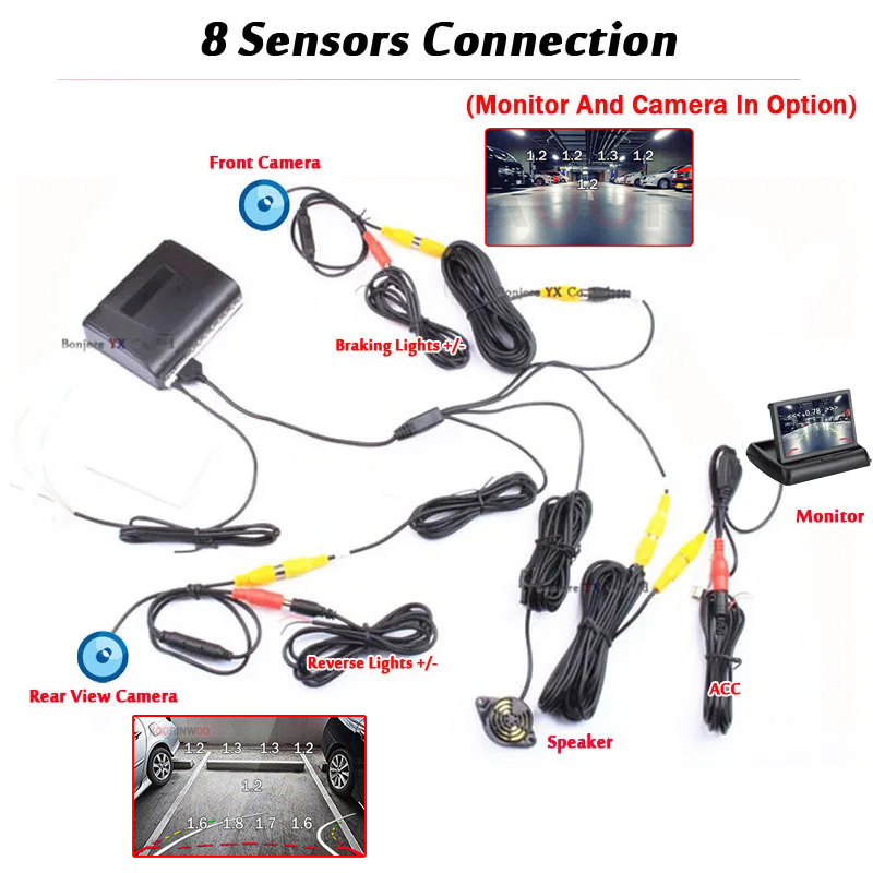 Kit de 8 Sensores de Aparcamie - Car Parking Sensor 8 Sensor Front Rear reseña y precio