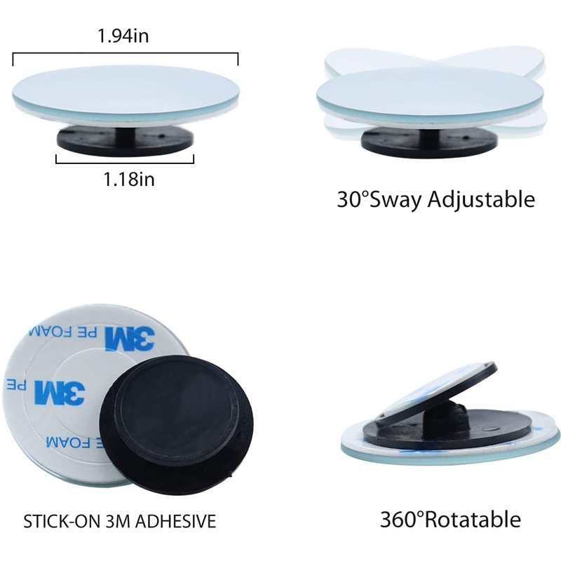 Espejo de punto ciego para coc - Blind Spot Mirror Wide Angle Convex 2Pcs reseña y precio