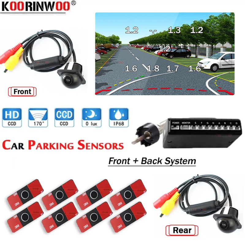 Koorinwoo-Sistema Inteligente  - Car Parking Sensor 8 Sensor Front Rear reseña y precio