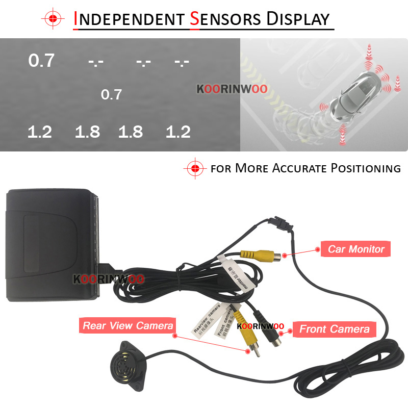 Koorinwoo sensores de aparcami - Car Parking Sensor 8 Sensor Front Rear reseña y precio