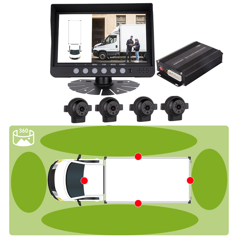 Sistema de Cámara de Seguridad - 360 Degree Bird View Car Camera System reseña y precio