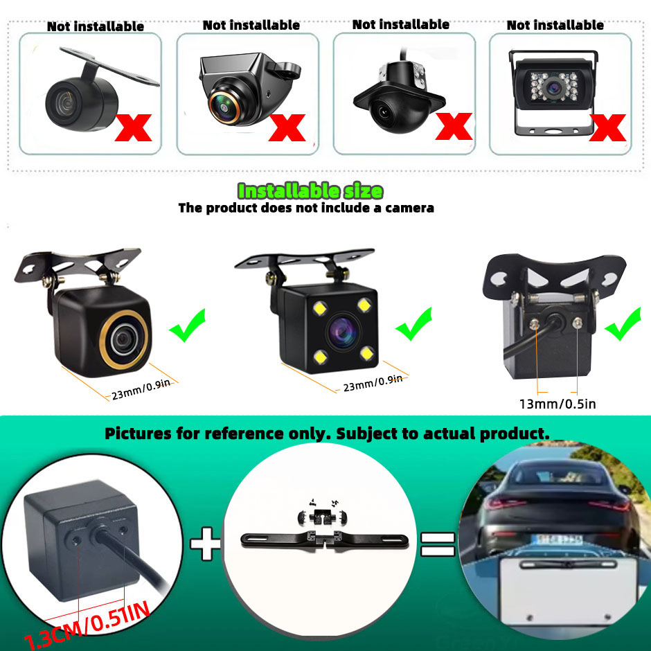 Soporte para Cámara de Visión  - License Plate Backup Camera Frame Mount reseña y precio