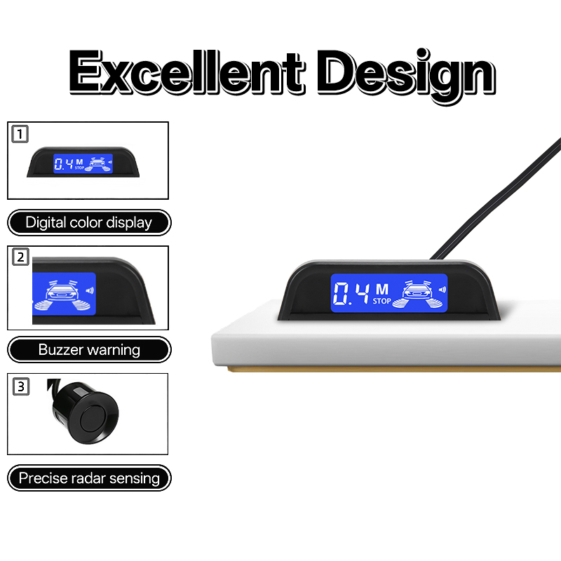 Kit de sensores de estacionami - Parking Sensor Buzzer Display Indicator reseña y precio